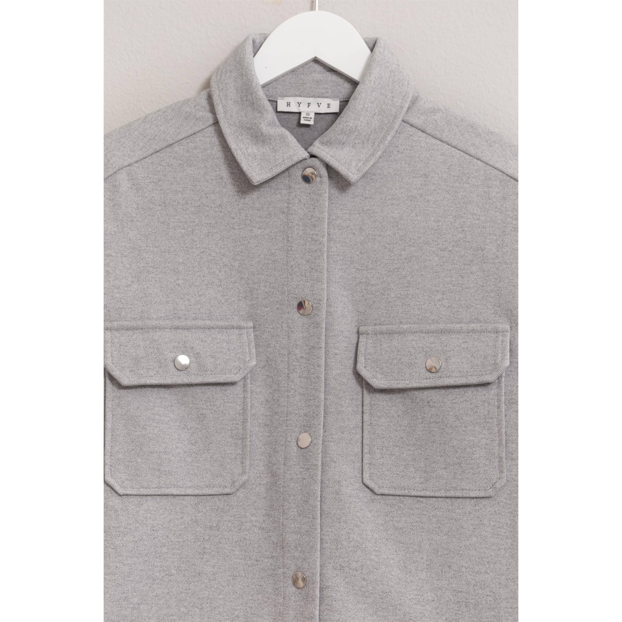 HYFVE - Vente Veste-chemise – femme - Surchemise brossée effet laine17