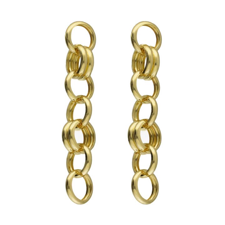 Långa cirkelörhängen i silver från Brava för wholesale av Victoria Cruz