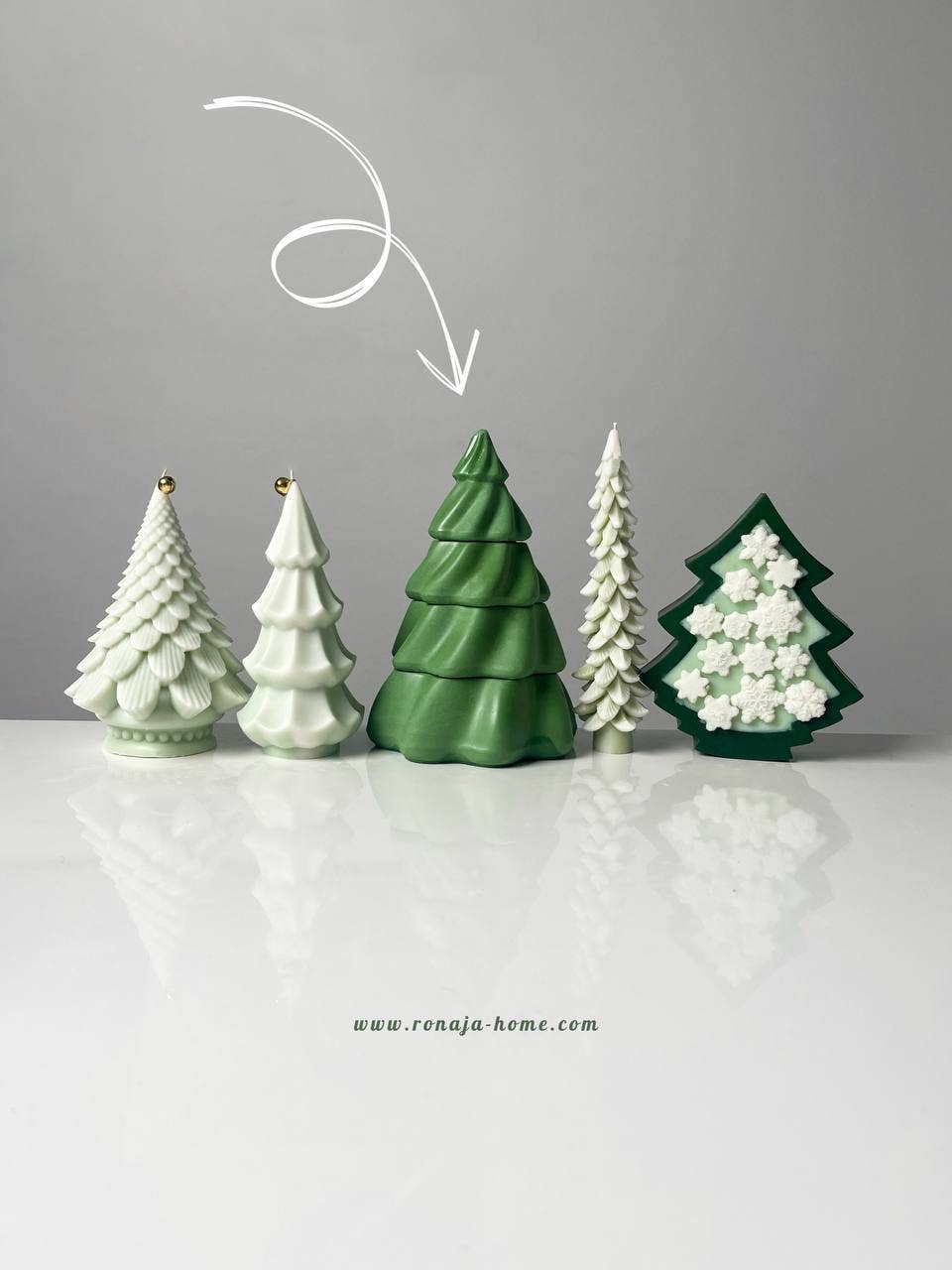 Ronaja Home - Wholesale Pillar Candle - Transforming 3-in-1 Christmas Tree Candle (Type #1)