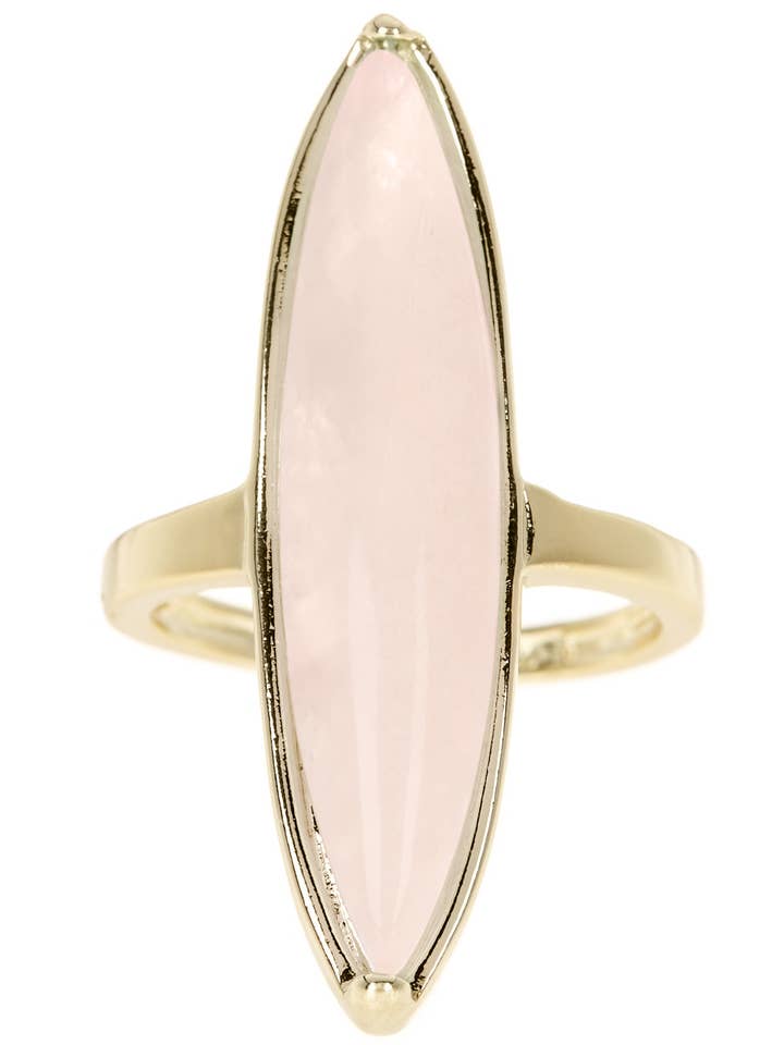 Rose Quartz Statement Ring - GF for wholesale by Zoey Simmons