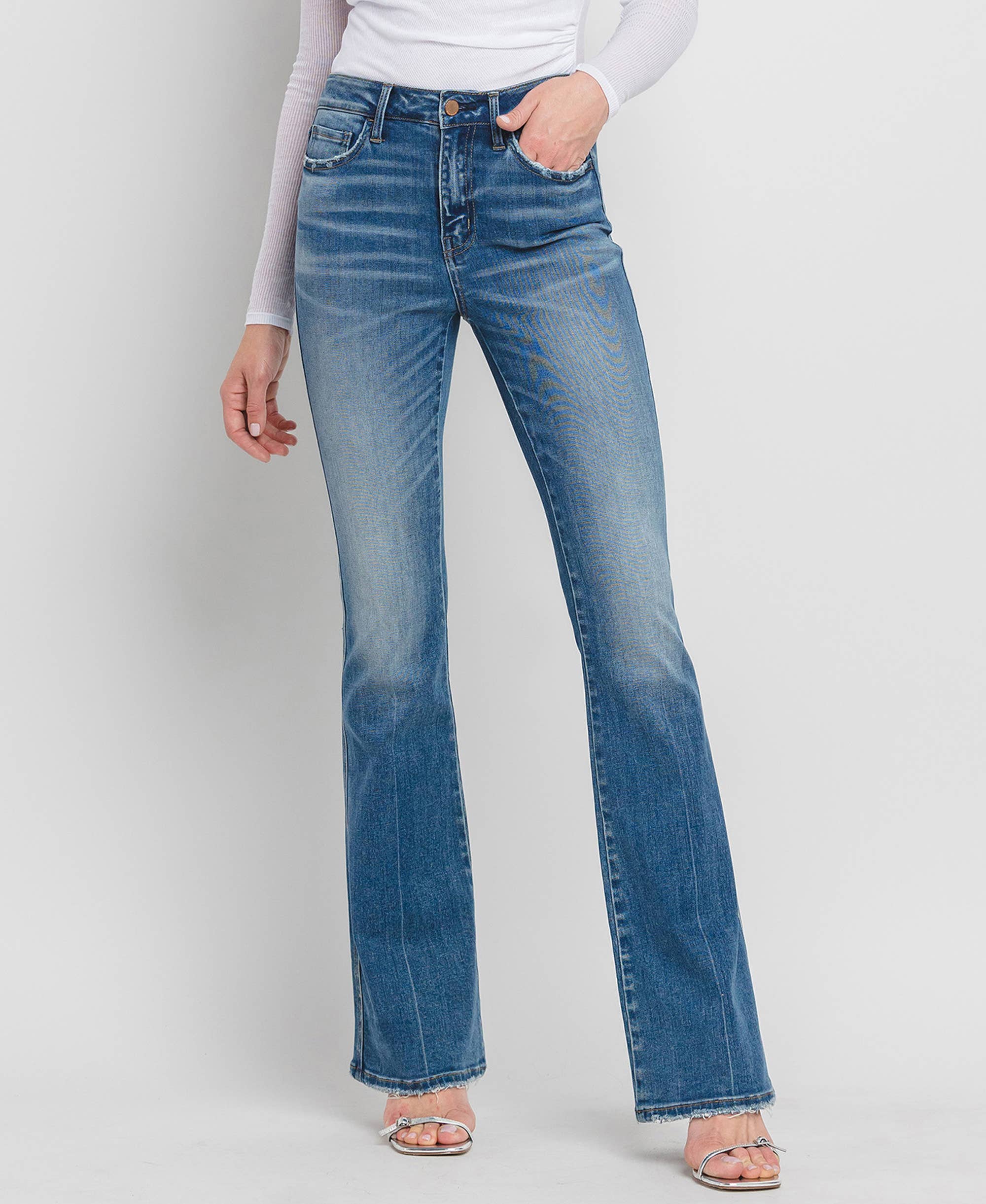 ERR FREE HIGH RISE FULL LENGTH BOOTCUT JEANS F5099 for wholesale on Faire0