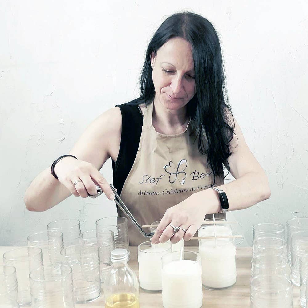 Stef & Ben | S&B Provence - Wholesale Jar/Filled Candle - GENEPI DE PAPOU scented candle, hand-poured6