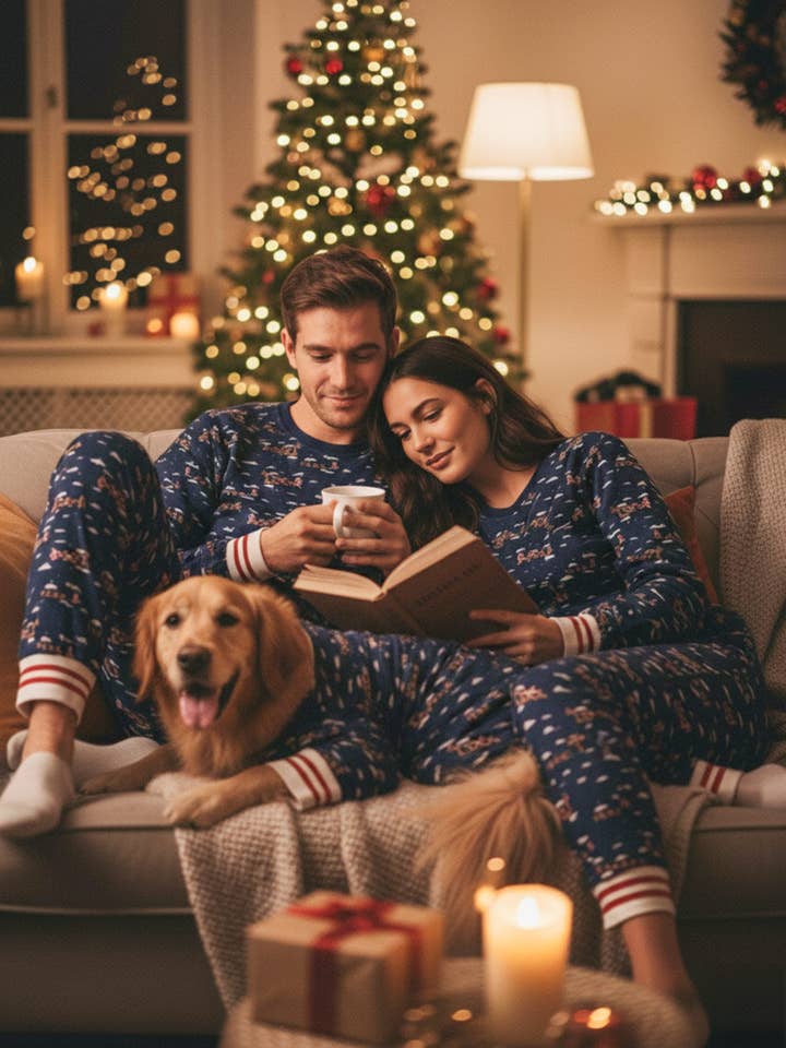 Good Thomas – wholesale Sleepwear set – men's – Santa Sleighs Pajama (Dog & Kid Sizes Only)1