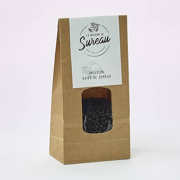 Infusion de baies de sureau - Sachet Kraft - 100g pour la vente par La Maison du Sureau