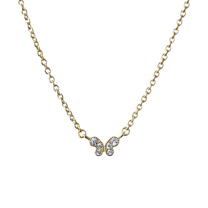 Modern Opus – Engroshandel Halskæde med vedhæng – Baby Cz sommerfugl halskæde NK200800