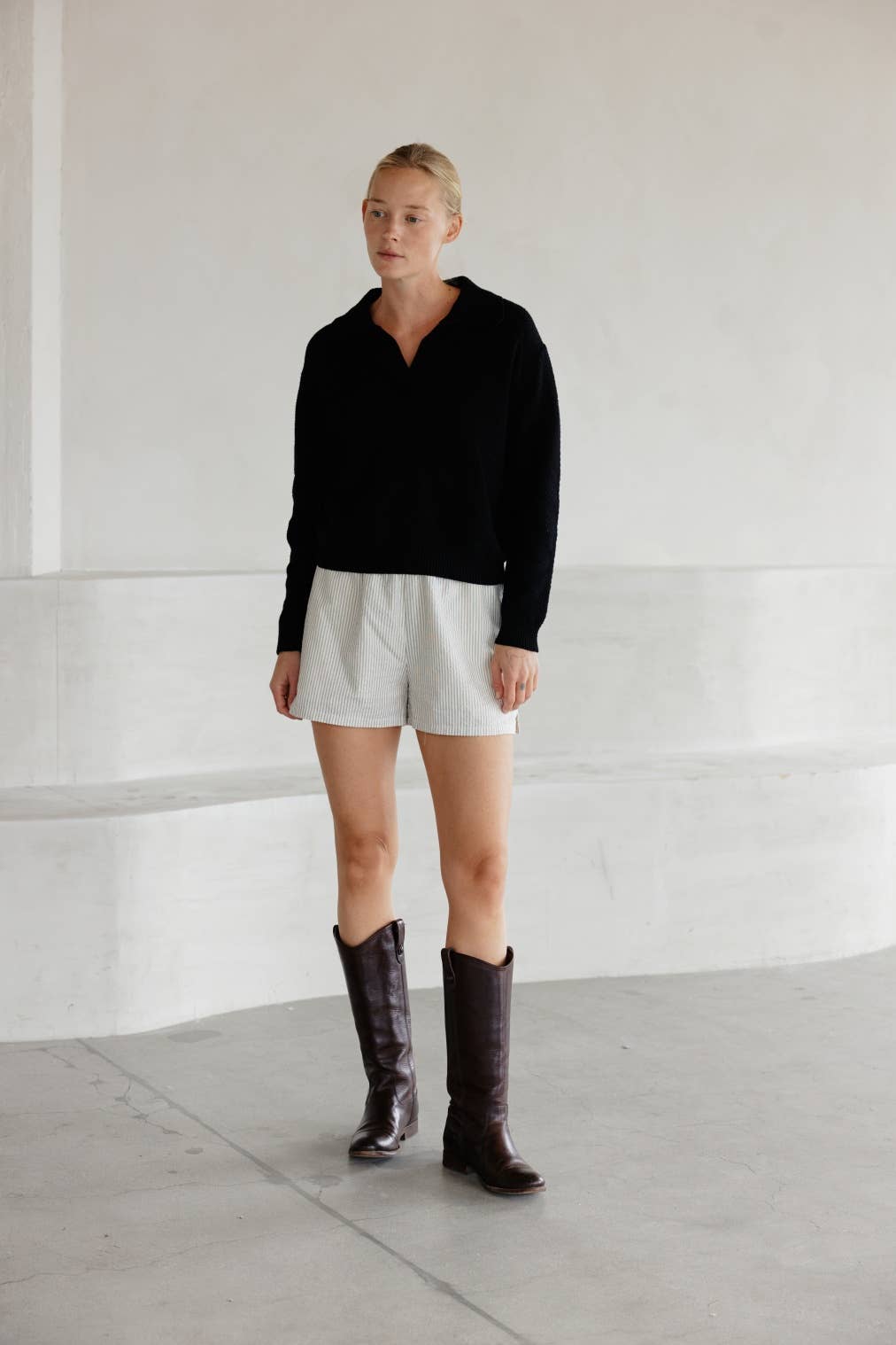 MOD REF - Wholesale Knit Sweater - Women's - The Archie Sweater | Polo Collared Knit Sweater10
