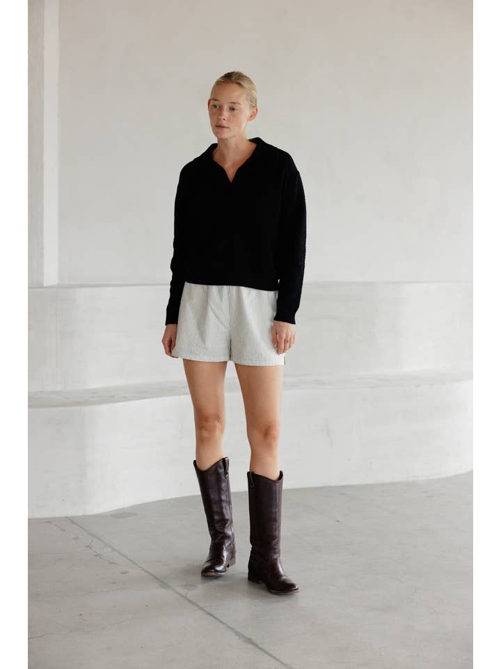 MOD REF - Wholesale Knit Sweater - Women's - The Archie Sweater | Polo Collared Knit Sweater10