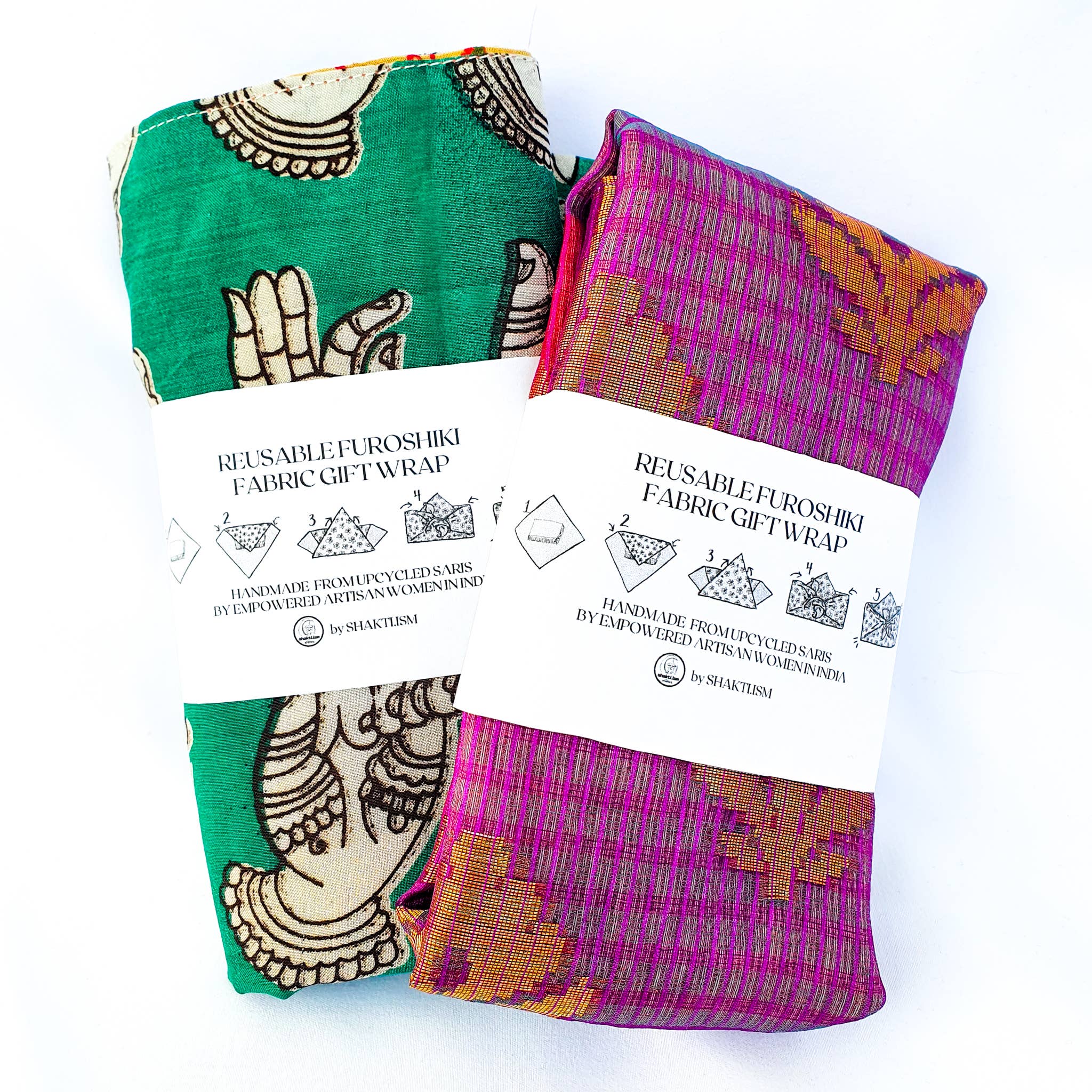 Shakti.ism - Wholesale Flat Wrap - L reusable sari gift wraps, furoshiki 60x60cm, 24x24in4