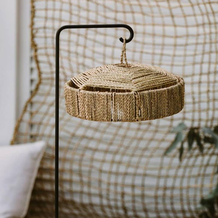 COSYDAR-DECO - Wholesale Chandelier/hanging light - Woven Suspension in Palm Rope COUV 25x8cm1