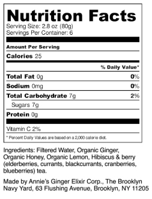 Annie's Ginger Elixir – Elixir por atacado – Elixir de Gengibre da Annie 17oz/6pk - Reforço de Saúde e Imunidade6