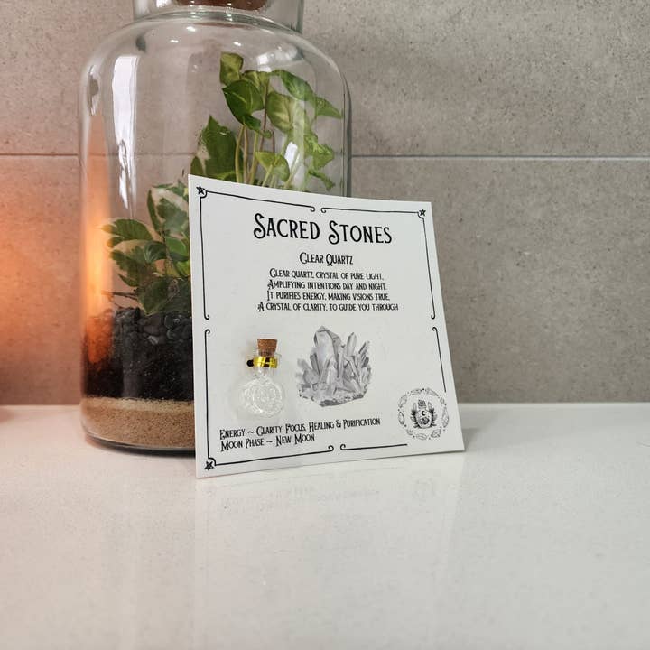 Sacred Stones – Mini Crystal Bottles for wholesale by The Queen of Quartz