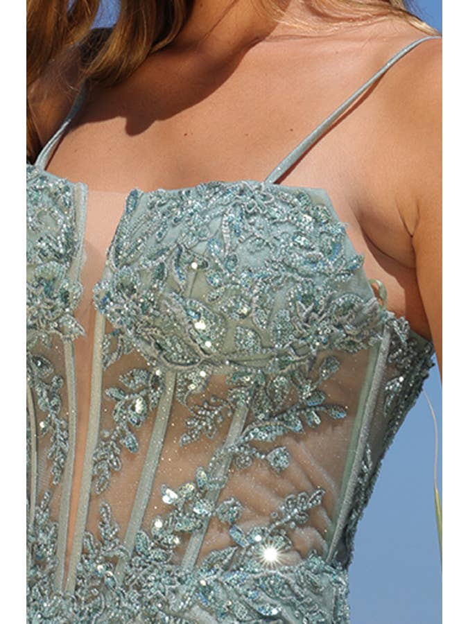 Babyfox Apparel - Wholesale Gown - Women's - Strapless Embellished Glitter Sparkle Sheath Dress6