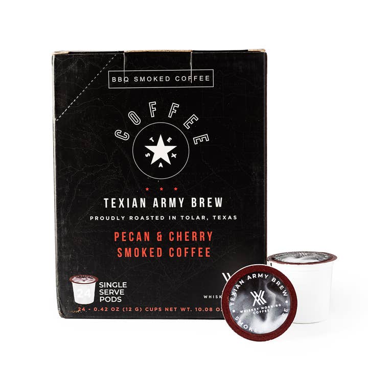 Texian Army Single Serve Pods for wholesale by Whiskey Morning Coffee