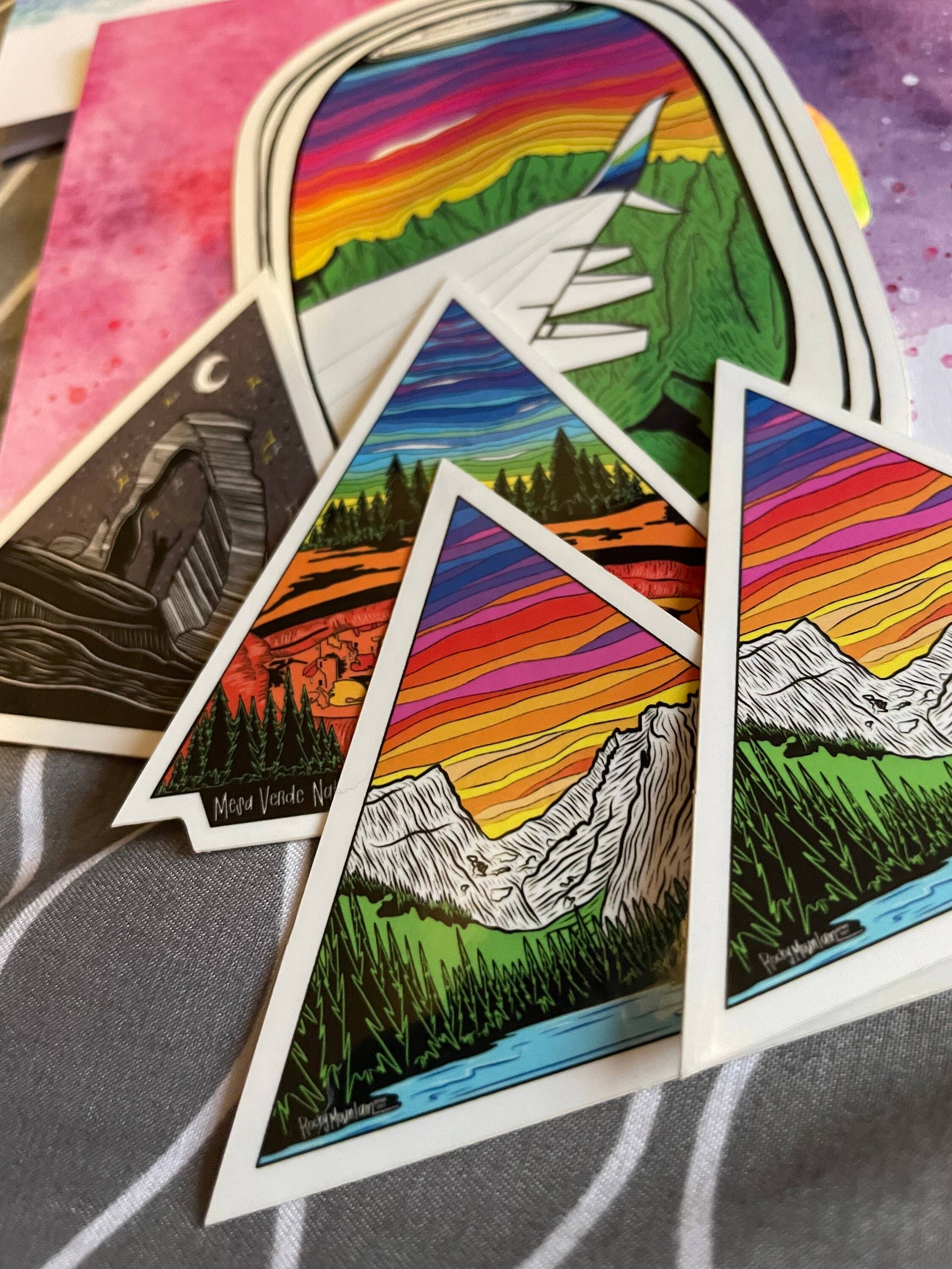 Drawn2adventure - Wholesale Sticker - Arches National Park At Night, Arches, Delicate Arch—Sticker1