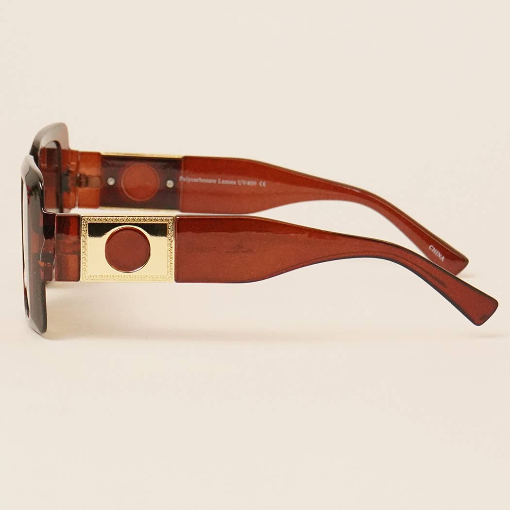 ASSORTED COLOR Retro Square Acetate Sunglasses for wholesale on Faire8