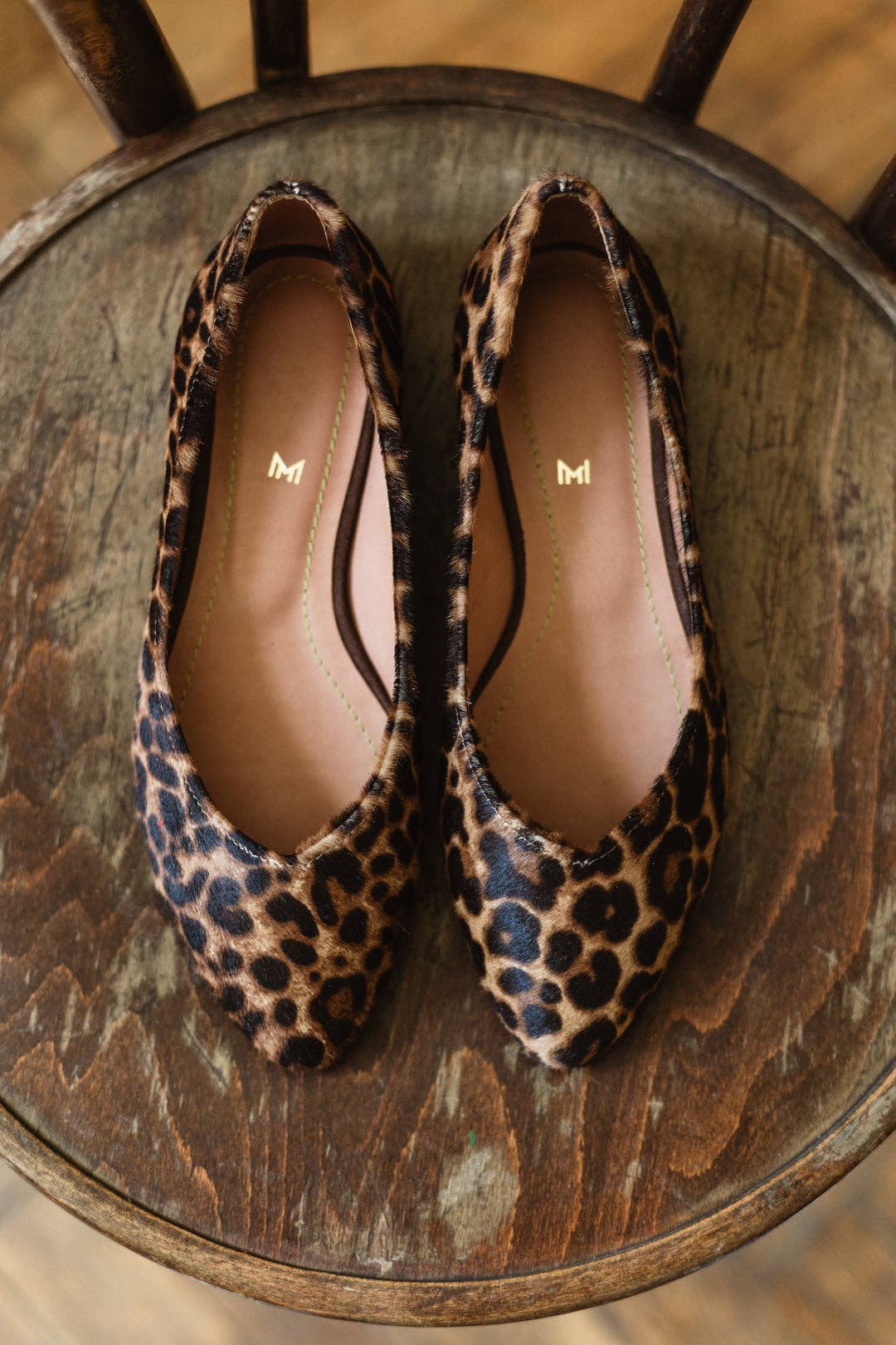 MIUMMASH DAMIAN TOMZIK - Wholesale Flats - Women's - Leather classic ballerinas - Audrey - Leopard 34-421