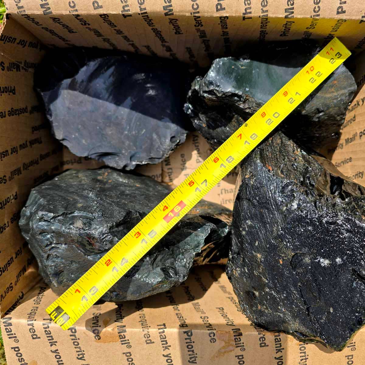 Lapidary Central - Wholesale Spiritual Stone/Crystal - Grade C Mexican Jalisco Rainbow Obsidian Cutting Rough Box!5