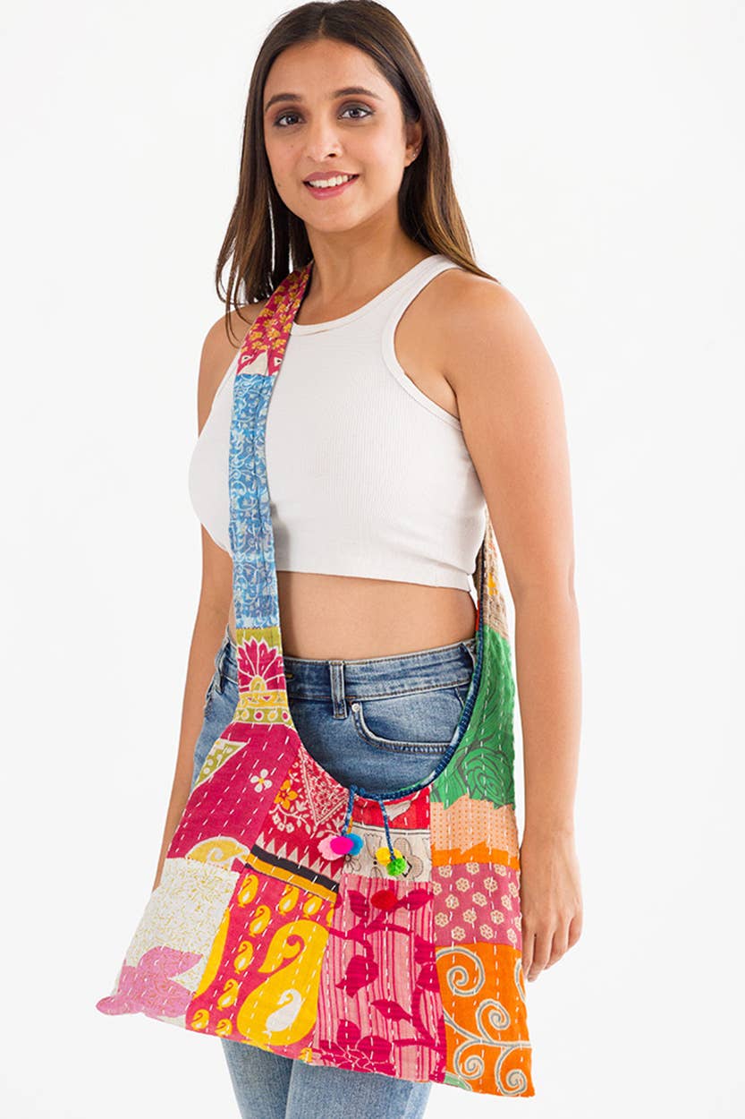 Sevya Handmade - Vente Sac à bandoulière – femme - Sac Kantha Jhola4