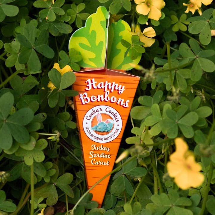 Happy Bonbons - Knusprige Leckerlis mit Pute & Sardinen für Hunde für den Großhandel von Cooka's Cookies