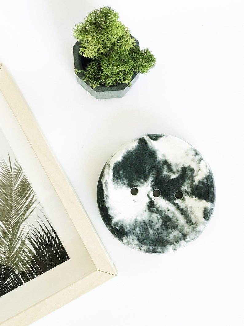 Smells Like Home Store – Engroshandel Sæbeskål til bad – Beton Runde sæbeskål3