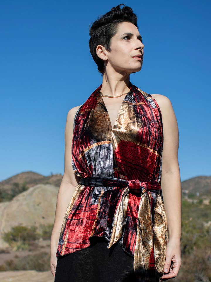 Sedona Top - Desert Velvet collectie voor wholesale door Leigh Young Collection