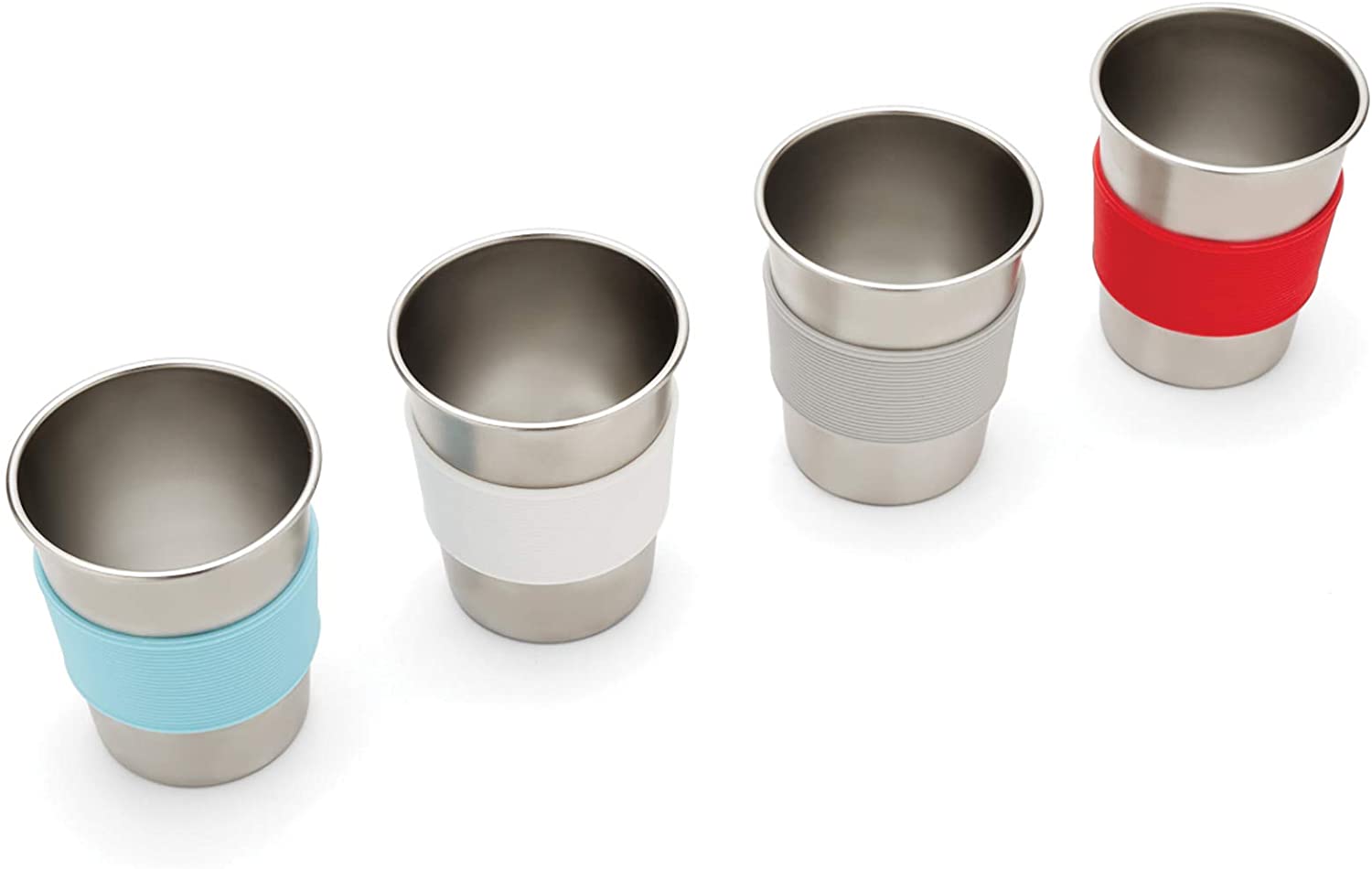 Fox Run Brands - Wholesale Drinking Glass/Cup - Kids & Baby - Red Rover Kids Cup with Silicone Sleeve, Set 4, 10-Ounce10