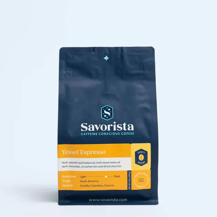 Yesso! Espresso Decaf - 10oz - Case of 6 for wholesale by Explorer Coffee Co.