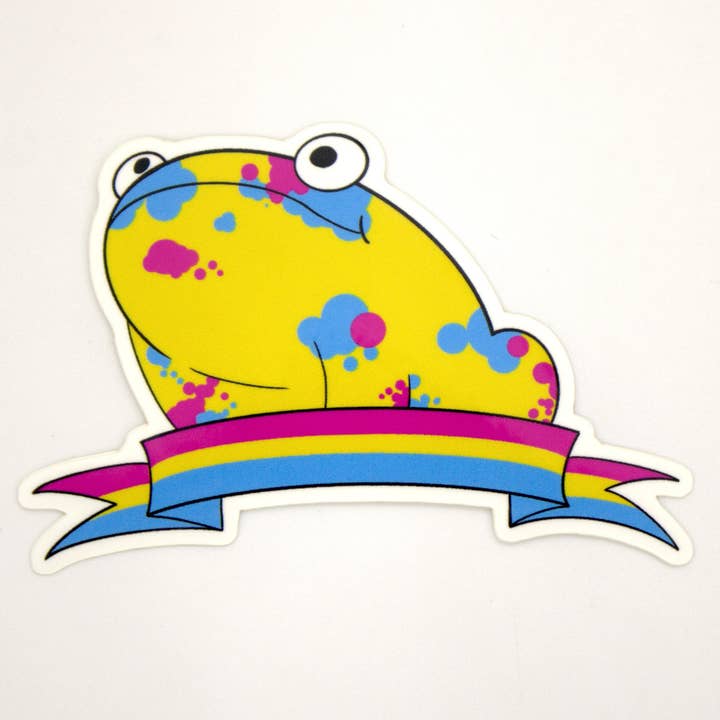 Autocollant Pansexual Pride Frog pour la vente par The Darks Art
