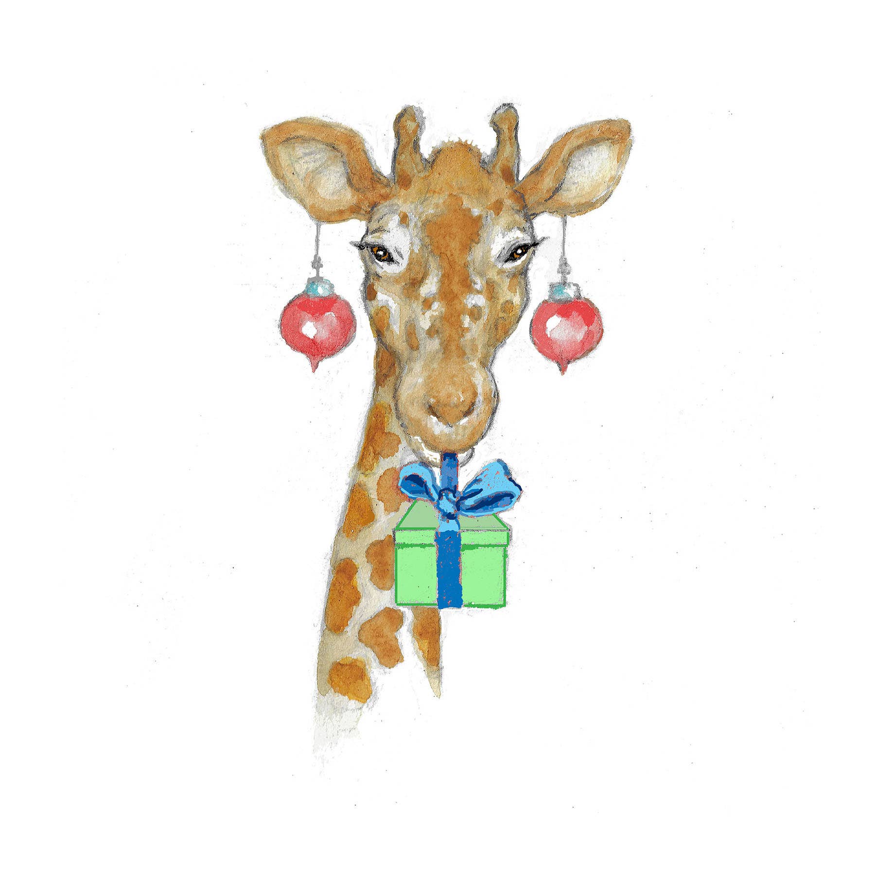 REMOVED BRAND - Wholesale Christmas Card - jungle animals - giraffe holiday card0