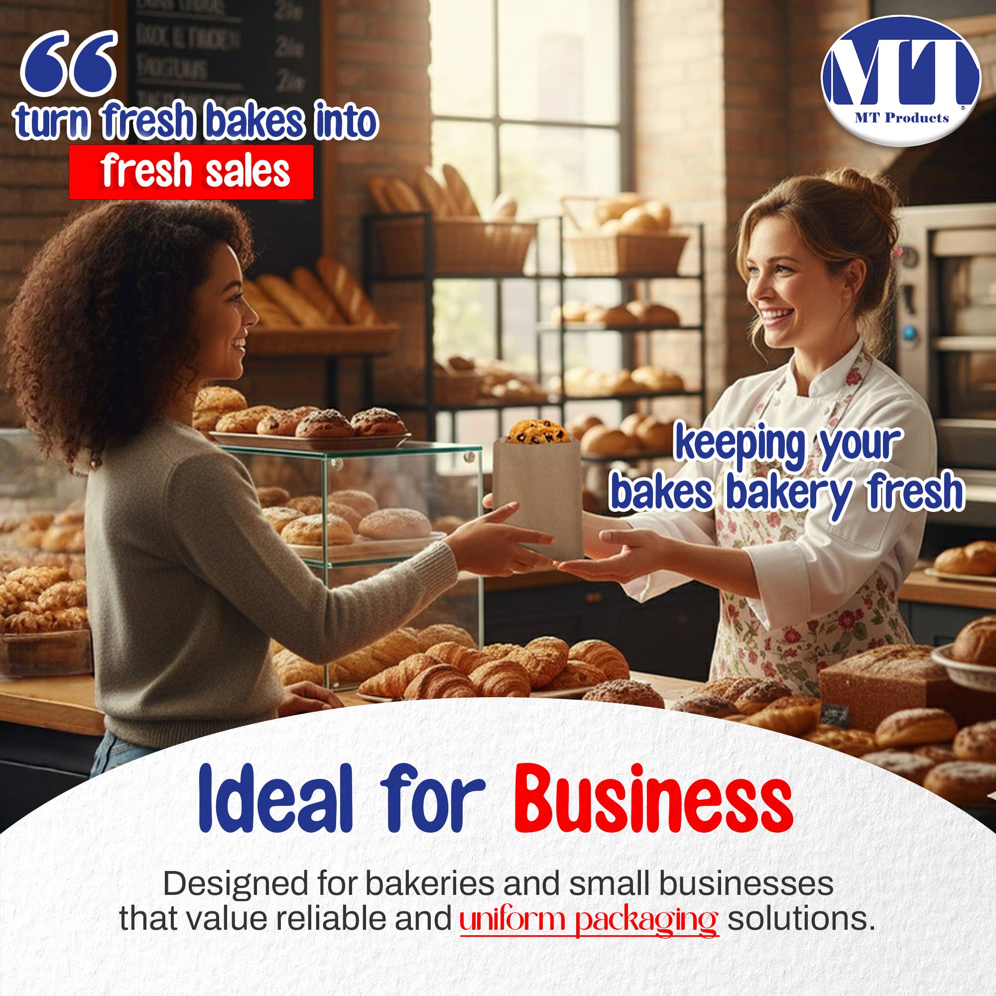 MT Products - Wholesale Food Storage Wrap/Bag - MT Products Paper Cookie Bags - 6.5" x 8”3