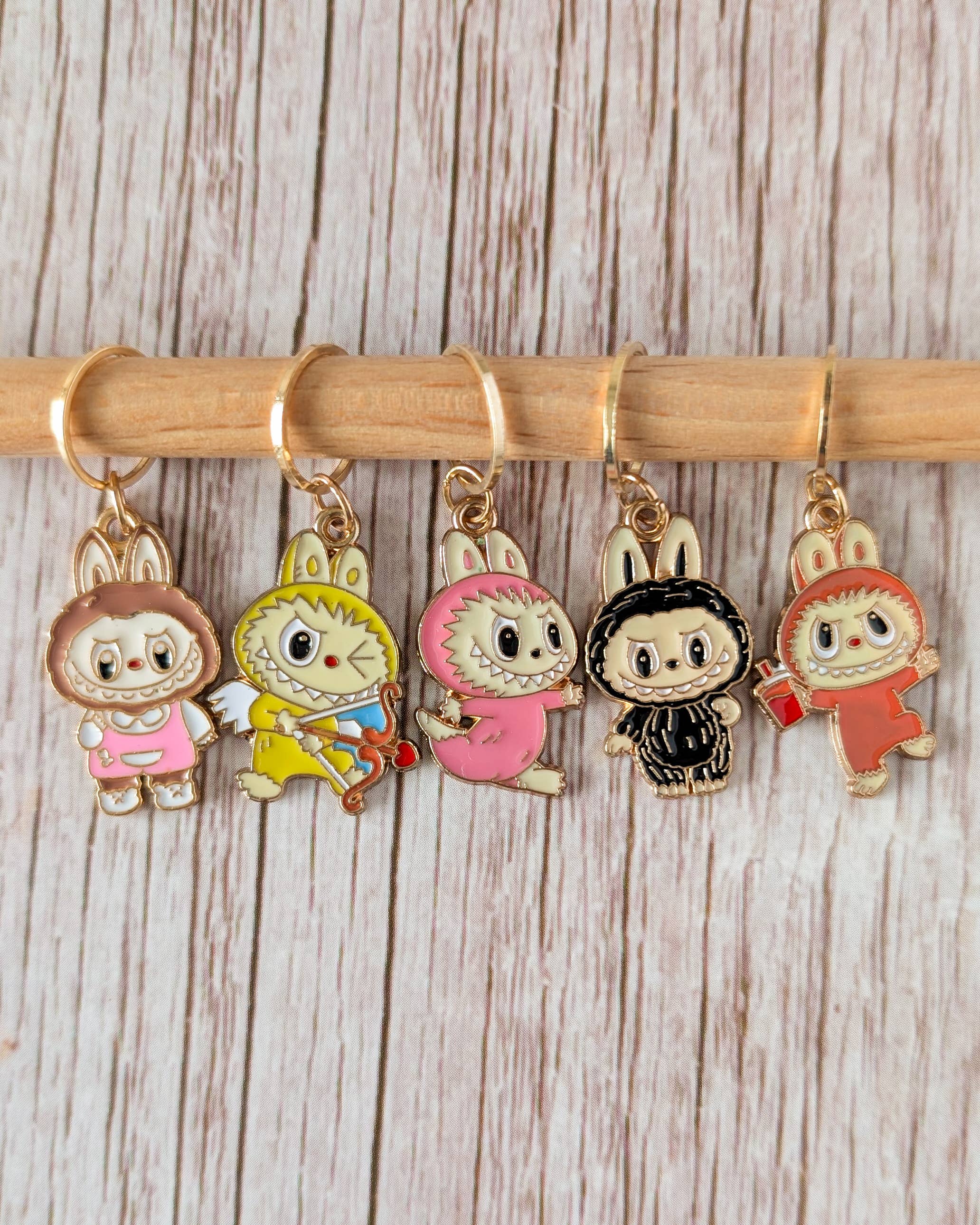 Hello Kim - Kim Chui - Venta al por mayor Material para punto/ganchillo - Labubu #3 - Anillos marcadores6