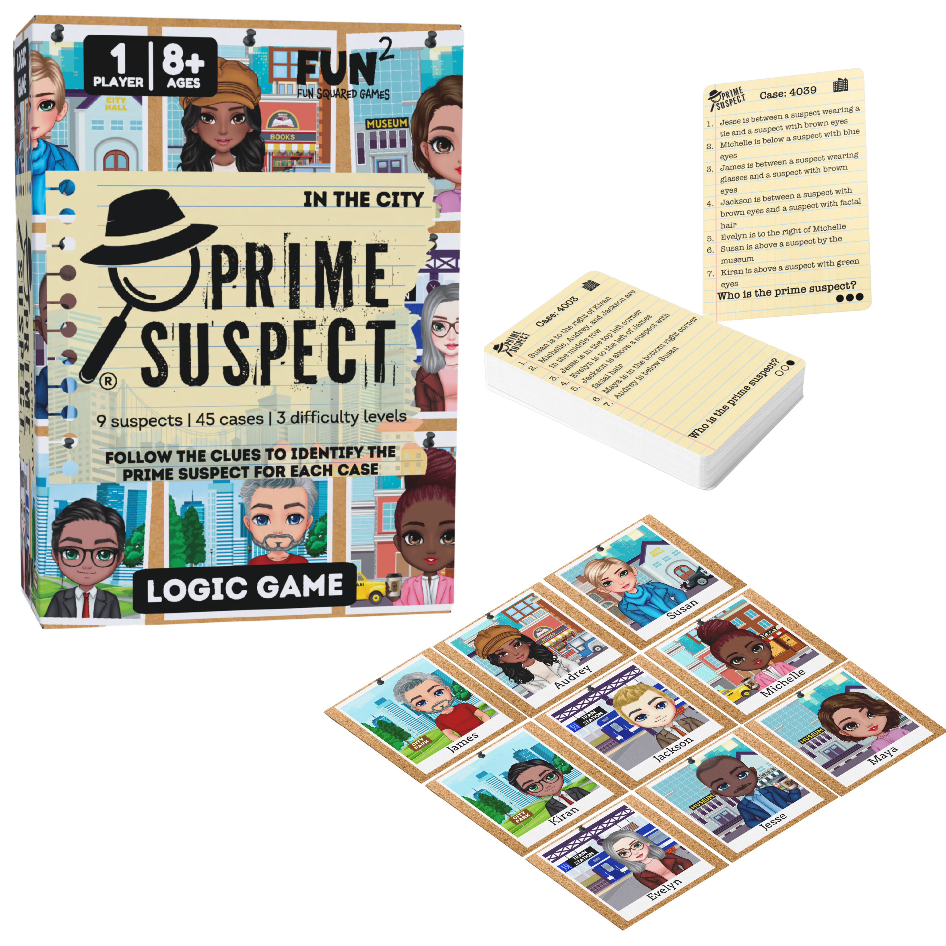 Fun Squared Games - Wholesale Brain Game - Kids - Prime Suspect: In the City1