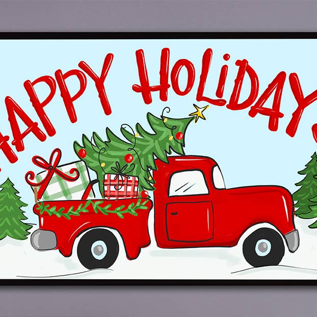Happy Holidays Door Mat for wholesale by MAGNOLIA LANE