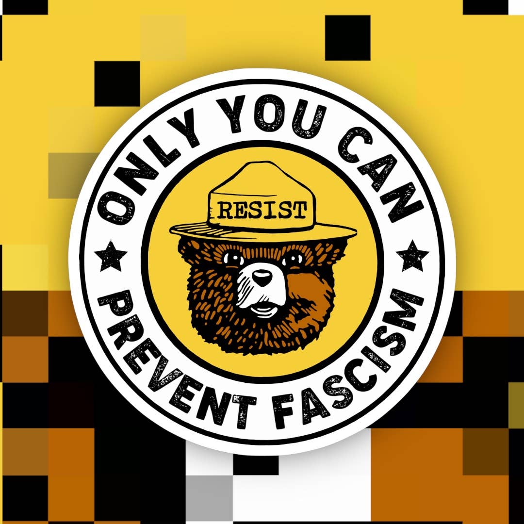 Ace the Pitmatian Co - Wholesale Sticker - Only You Can Prevent Fascism Resist Sticker1