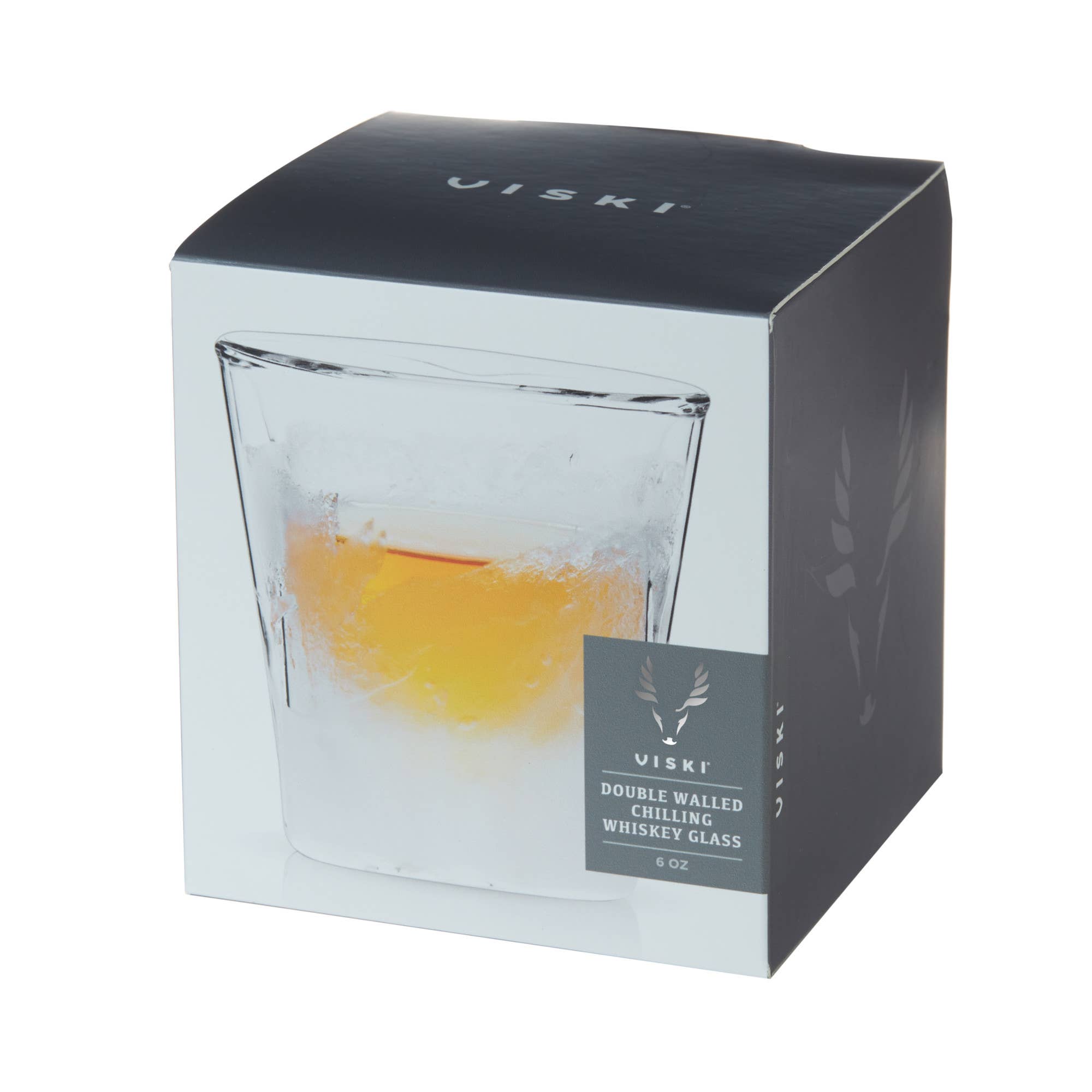 Viski - Wholesale Cocktail/Liquor Glass - Glacier™ Double Walled Chilling Whiskey Glass w Cooling Gel1
