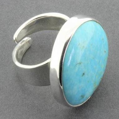 Large Turquoise Adjustable Ring for wholesale by Makers & Providers