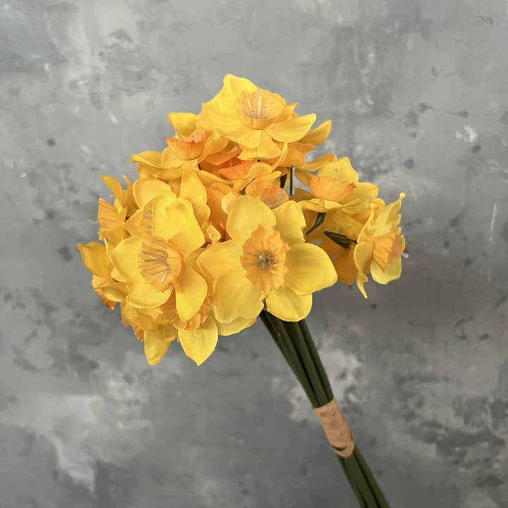 Sweet Home Deco - Venta al por mayor Flores artificiales - Flores Artificiales de Narcisos de Seda de 16'', Ramilletes Florales