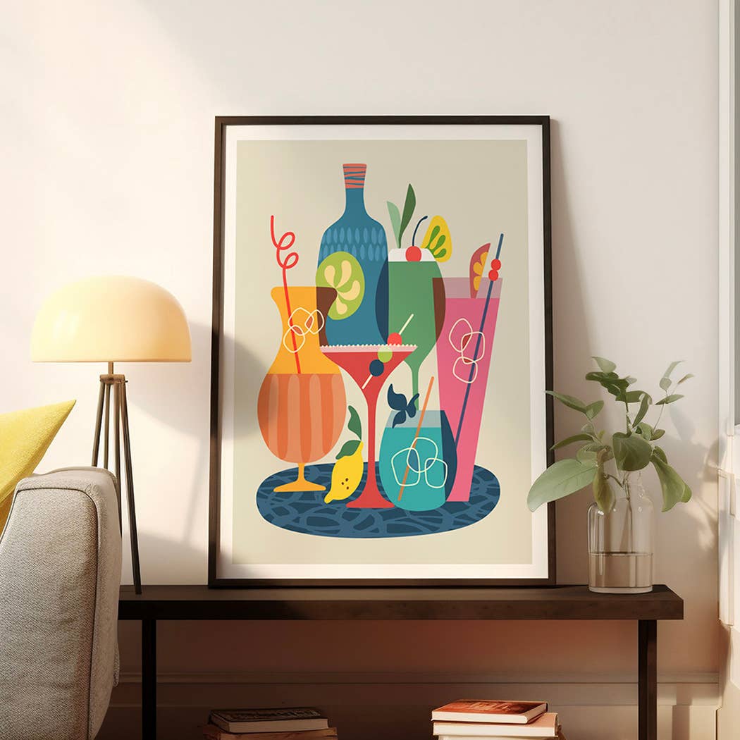 3 Birdies Studio - Wholesale Art print - Cocktails Art Print
