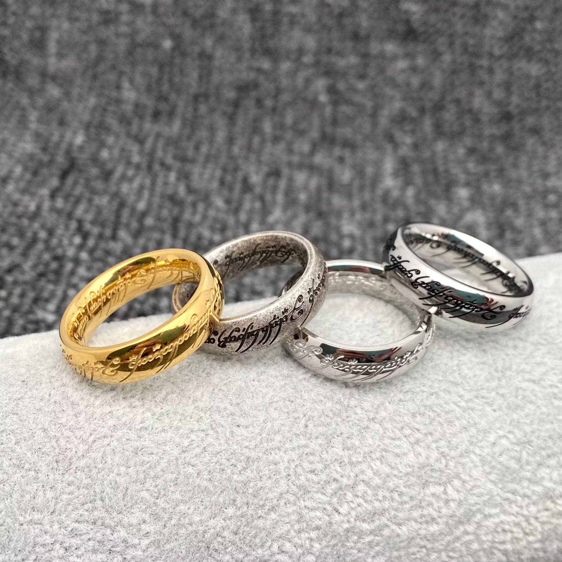 Mio Queena – wholesale Band/stacked ring – The Lord of The Rings 6mm Stainless Steel Ring - MJ/MR4