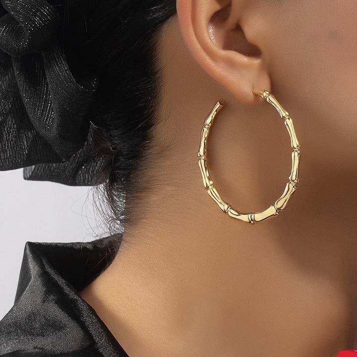 Grandes boucles d'oreilles circulaires pour femmes pour la vente par FurDecoration