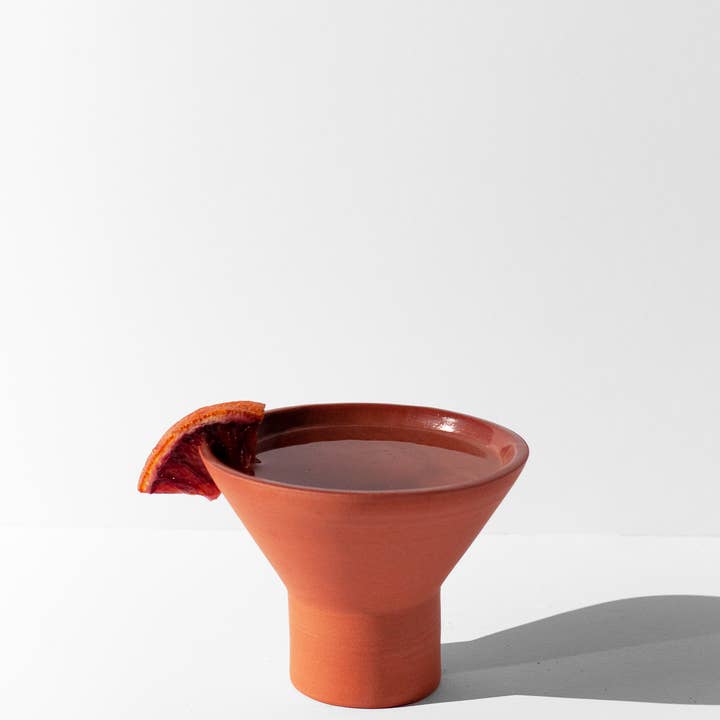 Guten Co. - Wholesale Cocktail/Liquor Glass - Stemless Martini Glass, Terra Cotta1