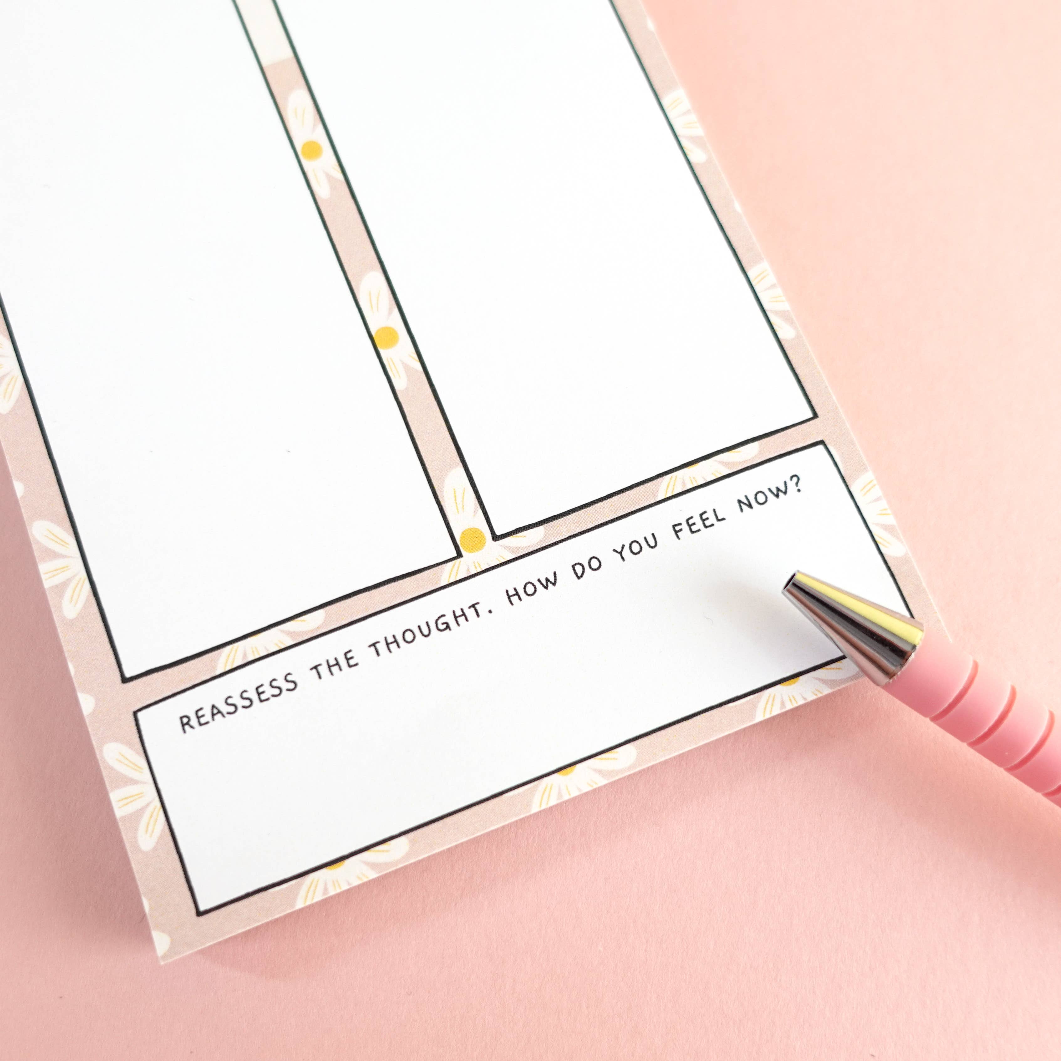 Sunshine Lane - Wholesale Notepad - Thoughts vs Facts Notepad - Challenge Negative Thoughts3