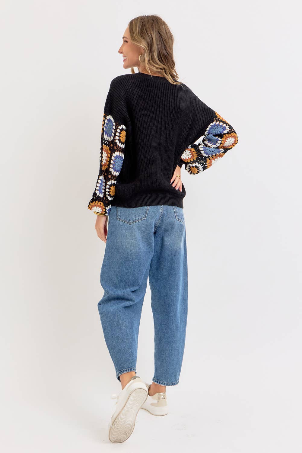 Sweet Lovely by Jen - Wholesale Knit Sweater - Women's - CROCHET PATCHWORK SWEATER37