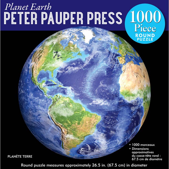 Peter Pauper Press - Wholesale Puzzle - Adult - Planet Earth Round Jigsaw Puzzle