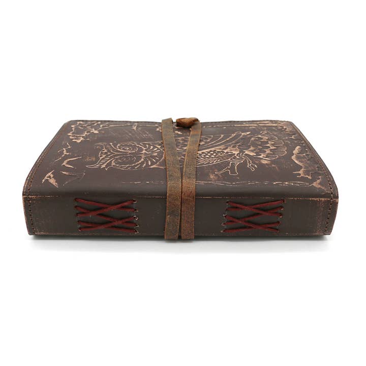 Designs by Deekay Inc. - Wholesale Journal/Diary - Embossed Owl Blank Leather Journal (5 x 7 in.)1