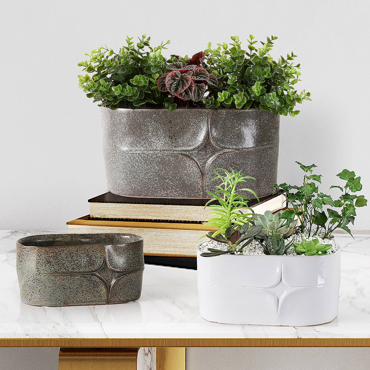 Galore Home - Wholesale Plant Pot - Large Decorative Oval Pot1