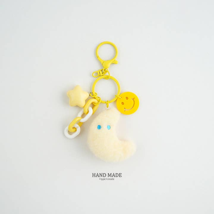 MKS America - Wholesale Keychain - Women's - Fluffy Moon Star Keychain Cute Smiley Bag Charm Gift7
