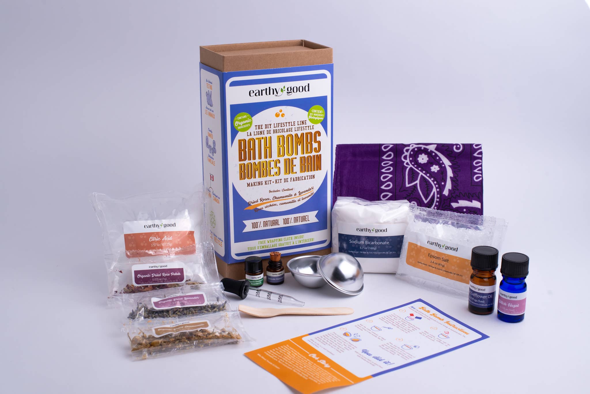 Earthy Good / Kiss Naturals - Wholesale Doe-het-zelf-knutselset - Earthy Good Doe-het-zelf Badbom Kit (Volwassenen) | Verpakkingsdoos van 6 Kits1