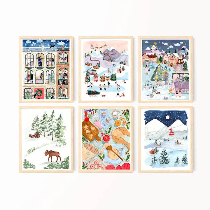 Christmas Wall Art Prints for wholesale by Sabina Fenn