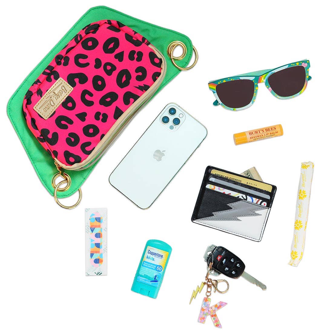 Betsy Dare - Wholesale Crossbody Bag - Women's - Hot Pink Electric Leopard Lisa Convertible Crossbody/Belt Bag7